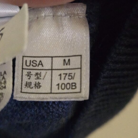 Brooks Brothers 100% Merino Wool Blue CableKnit Crewneck Pullover Sweater Size M - Picture 6 of 6